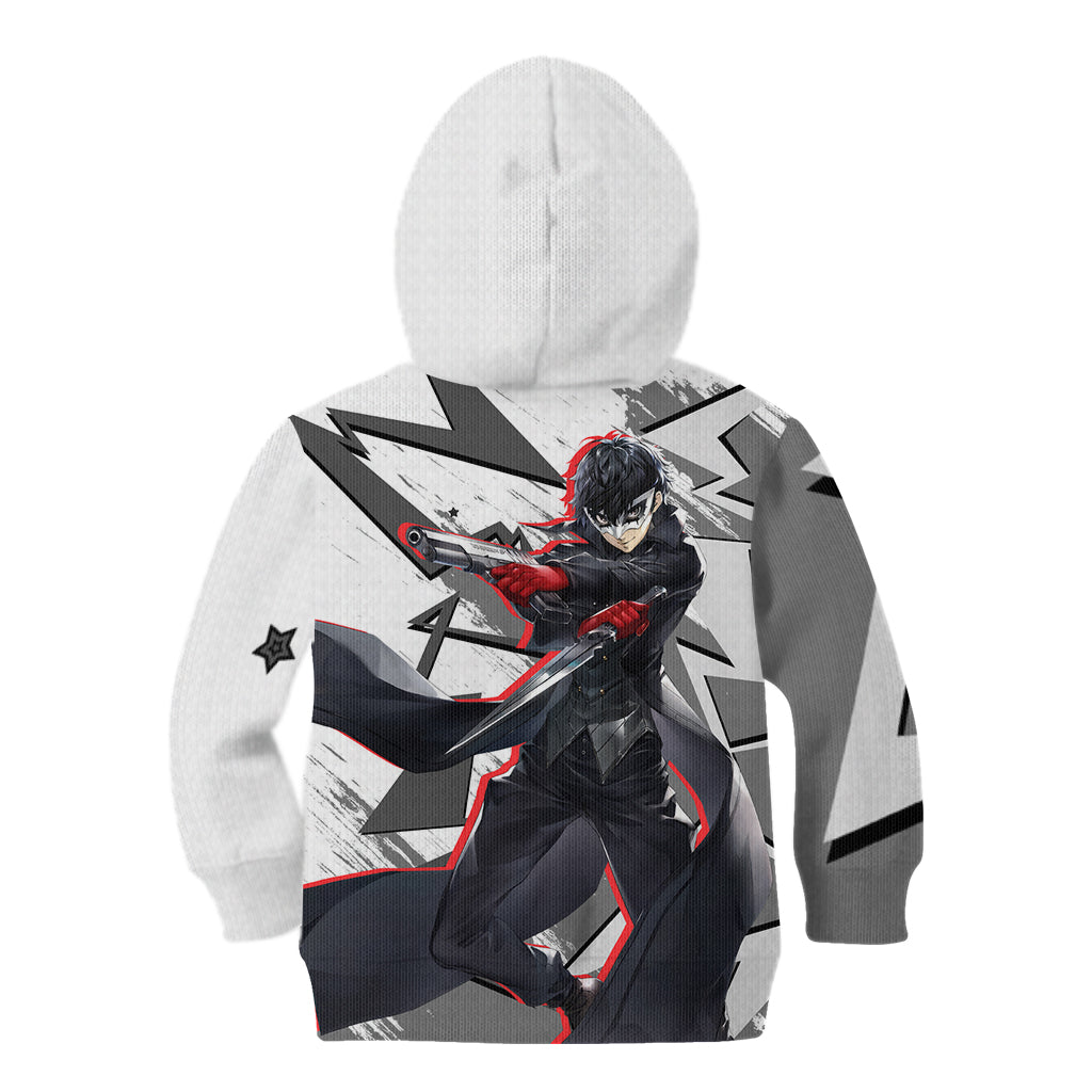 Joker Persona Kid Hoodie Anime Mix Polygon Cyber Style