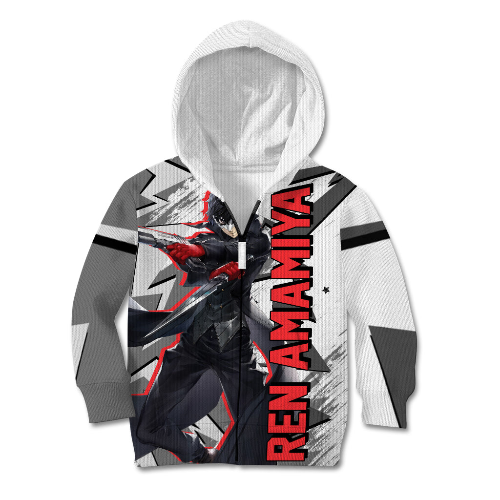 Joker Persona Kid Hoodie Anime Mix Polygon Cyber Style