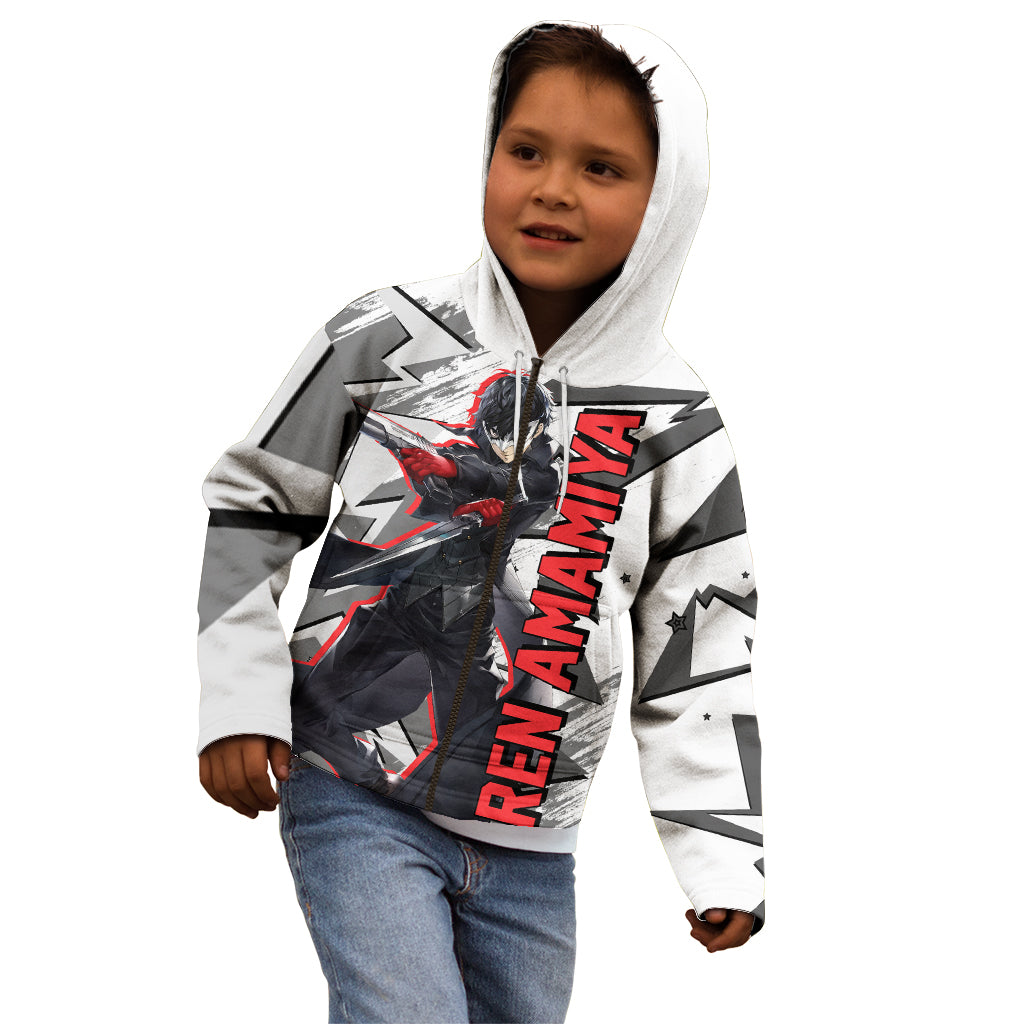 Joker Persona Kid Hoodie Anime Mix Polygon Cyber Style