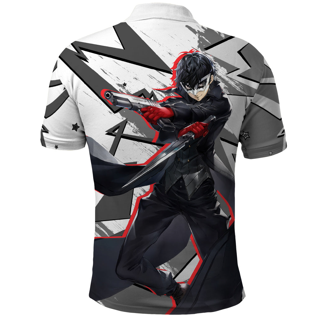 Joker Persona Polo Shirt Anime Mix Polygon Cyber Style