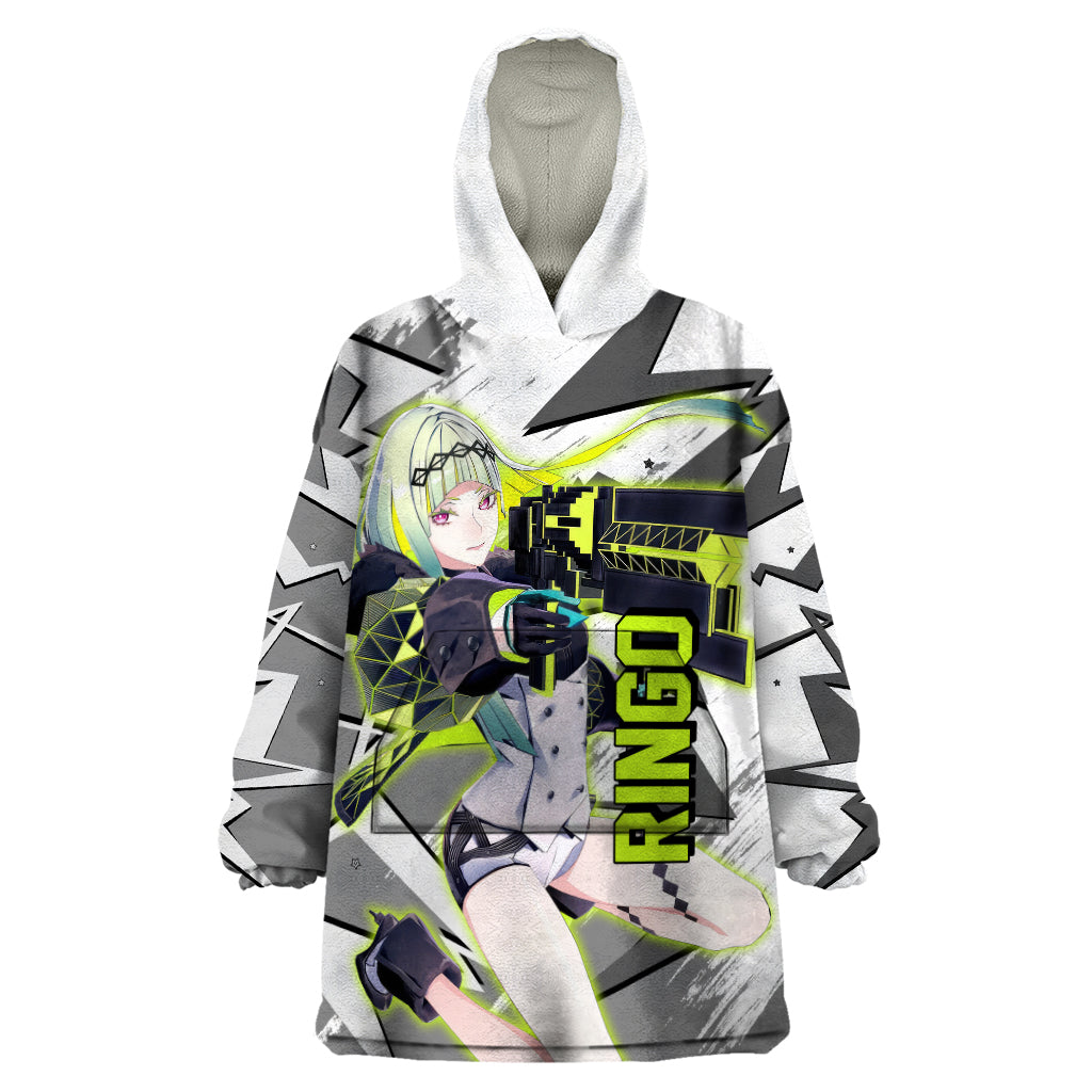 Ringo Persona Wearable Blanket Hoodie Anime Mix Polygon Cyber Style
