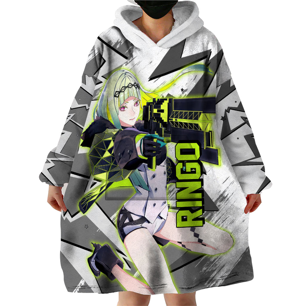 Ringo Persona Wearable Blanket Hoodie Anime Mix Polygon Cyber Style