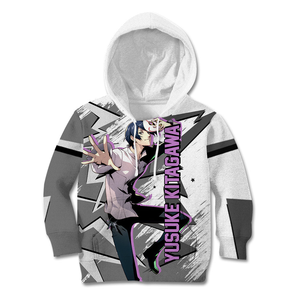 Yusuke Kitagawa Persona Kid Hoodie Anime Mix Polygon Cyber Style