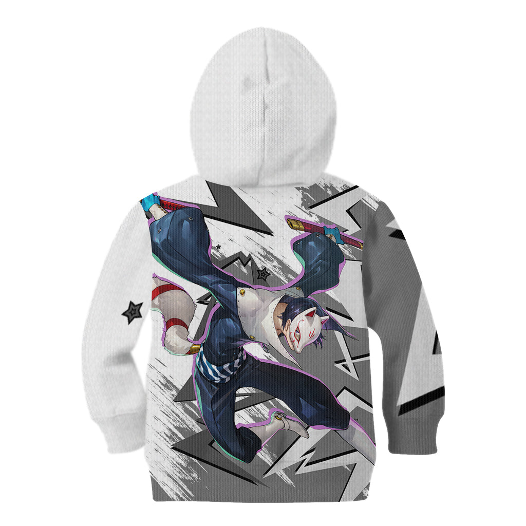 Yusuke Kitagawa Persona Kid Hoodie Anime Mix Polygon Cyber Style