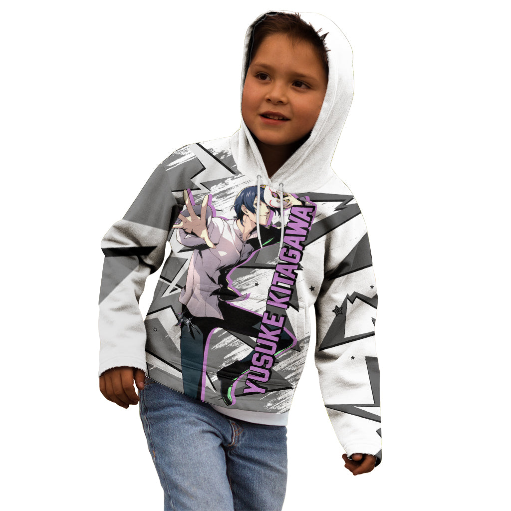 Yusuke Kitagawa Persona Kid Hoodie Anime Mix Polygon Cyber Style