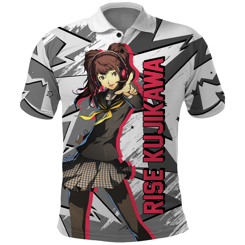 Rise Kujikawa Persona Polo Shirt Anime Mix Polygon Cyber Style
