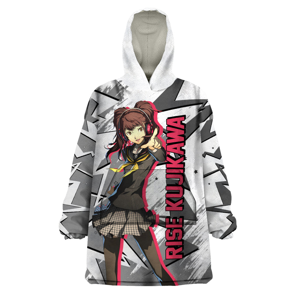 Rise Kujikawa Persona Wearable Blanket Hoodie Anime Mix Polygon Cyber Style