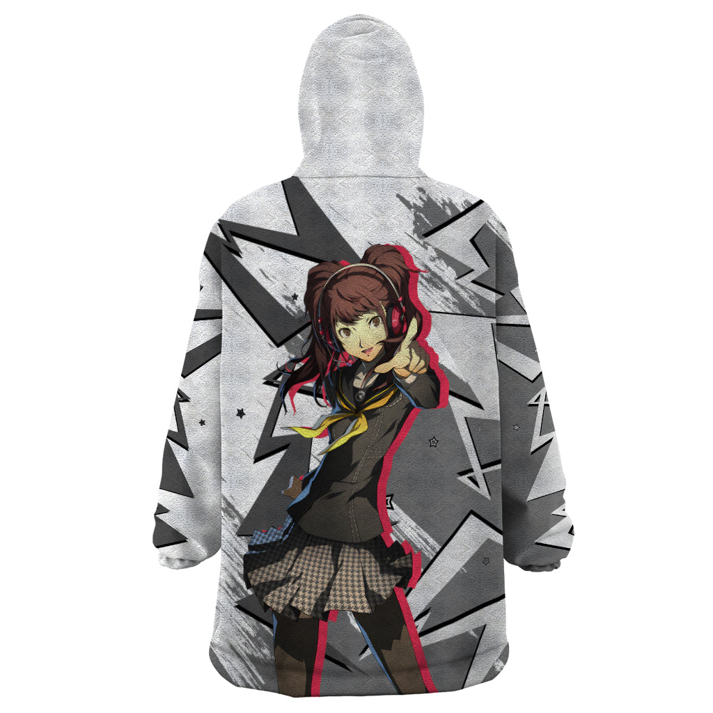Rise Kujikawa Persona Wearable Blanket Hoodie Anime Mix Polygon Cyber Style