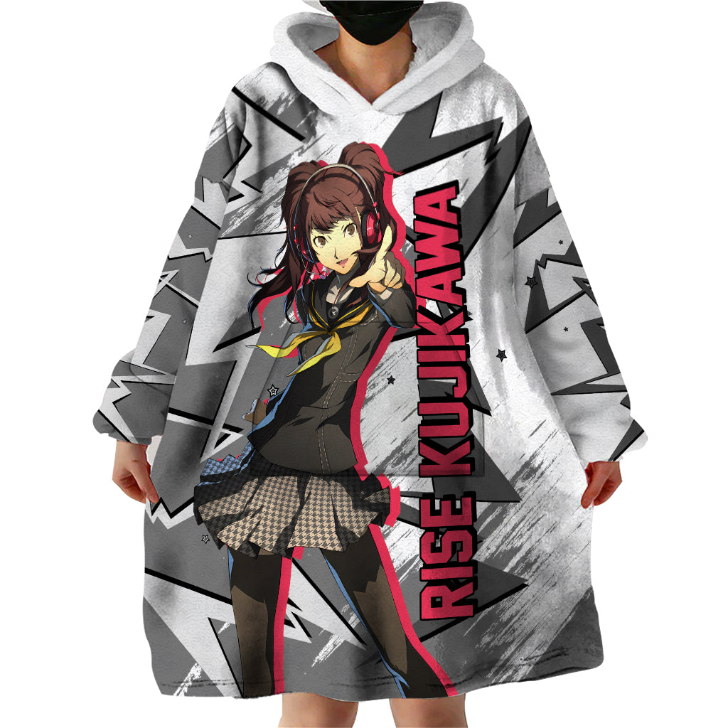 Rise Kujikawa Persona Wearable Blanket Hoodie Anime Mix Polygon Cyber Style