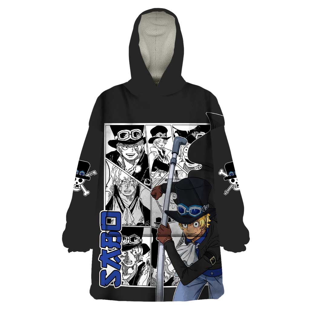 Sabo - One Piece Wearable Blanket Hoodie Anime Mix Manga Style