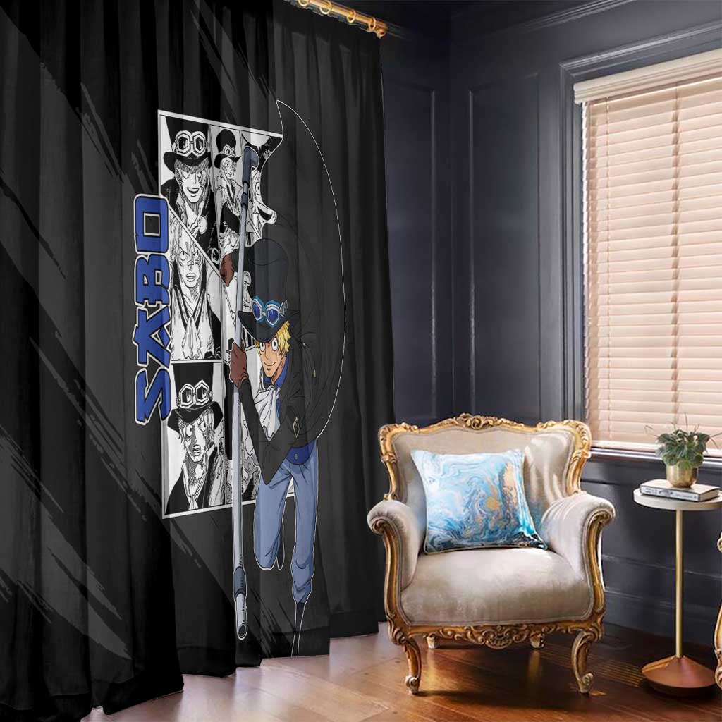 Sabo - One Piece Window Curtain Anime Mix Manga Style