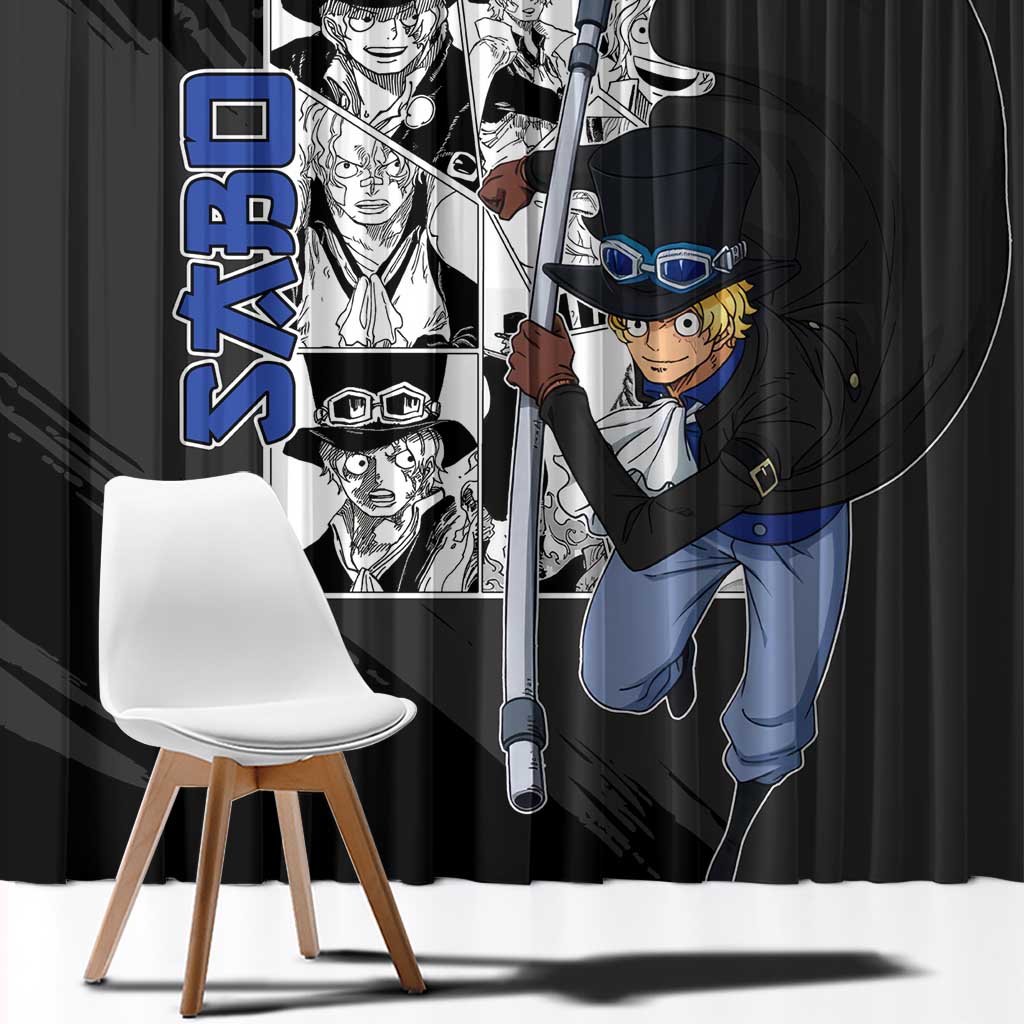 Sabo - One Piece Window Curtain Anime Mix Manga Style
