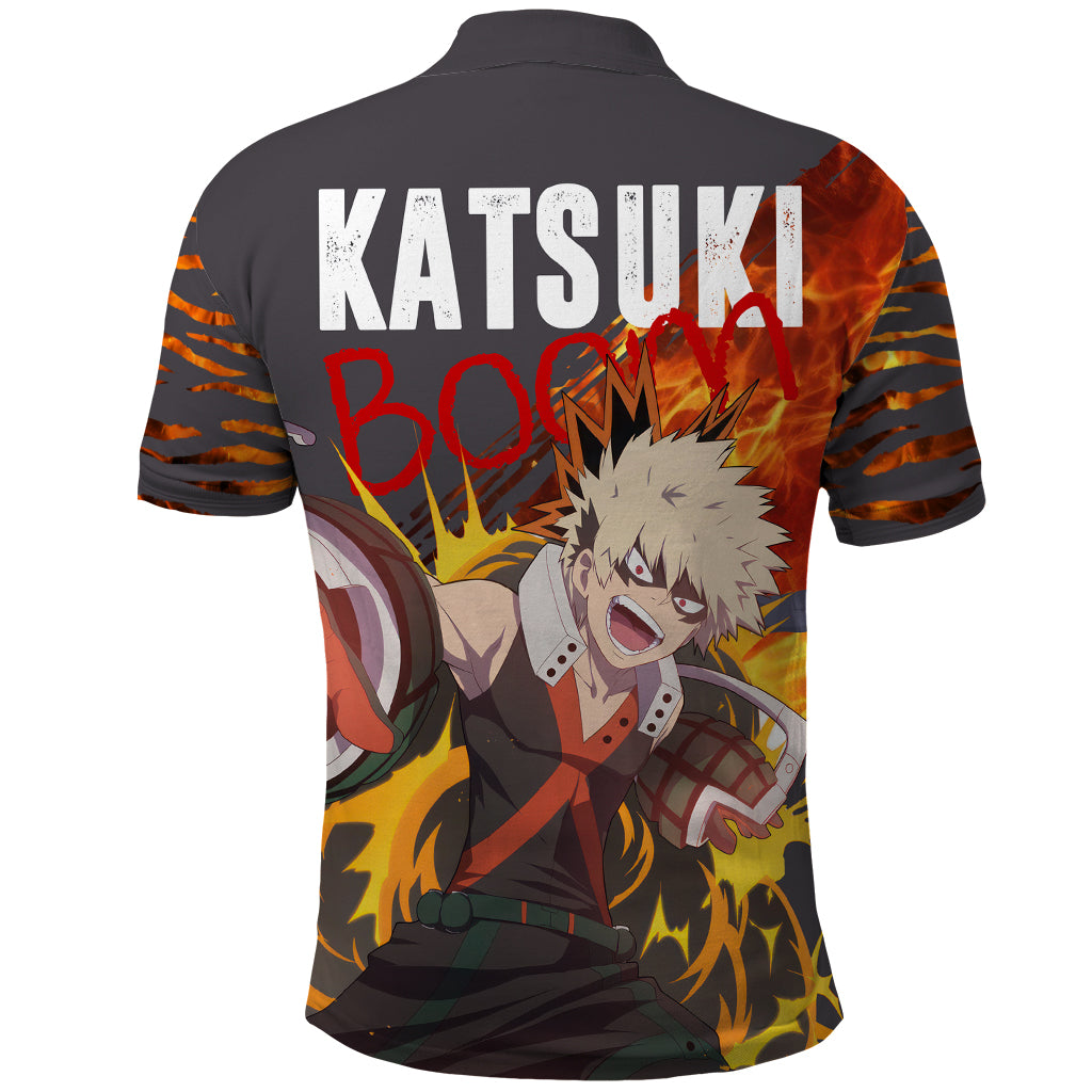Katsuki Bakugo - My Hero Academia Polo Shirt Dynamight Anime Style