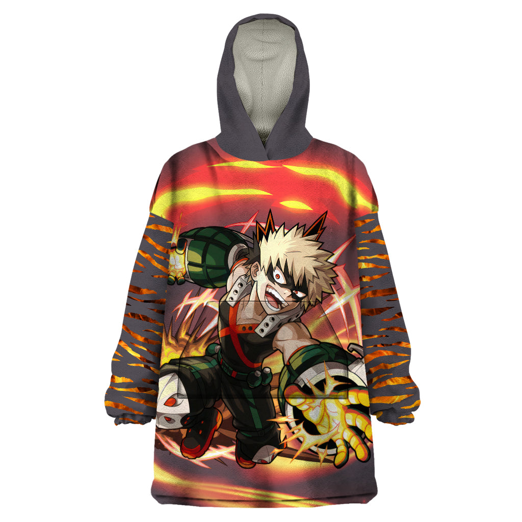 Katsuki Bakugo - My Hero Academia Wearable Blanket Hoodie Dynamight Anime Style