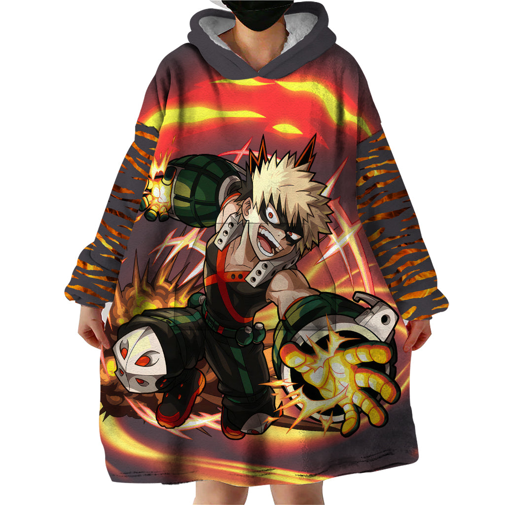 Katsuki Bakugo - My Hero Academia Wearable Blanket Hoodie Dynamight Anime Style