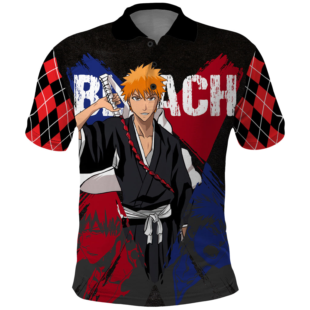 Ichigo Kurosaki Polo Shirt Anime Style