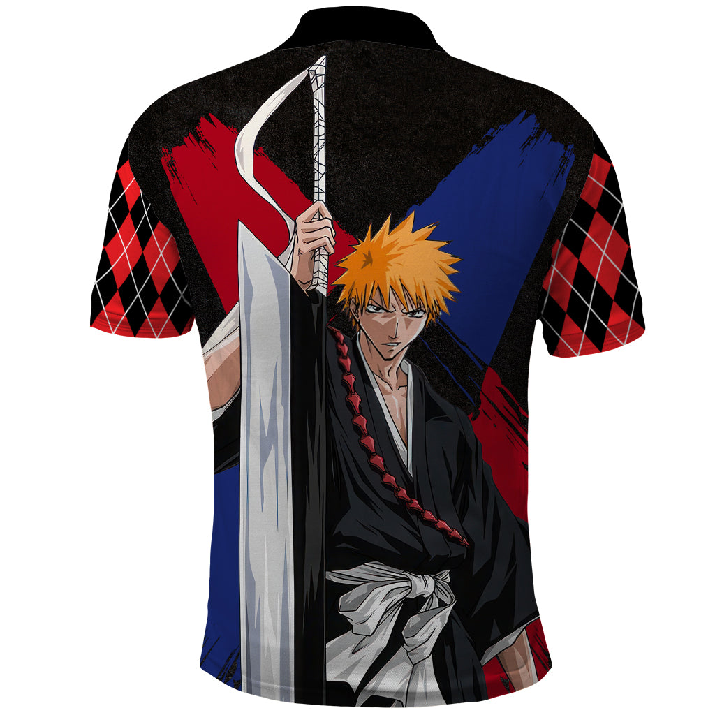 Ichigo Kurosaki Polo Shirt Anime Style