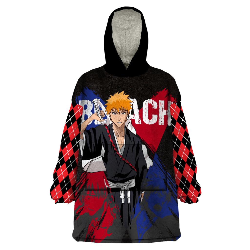 Ichigo Kurosaki Wearable Blanket Hoodie Anime Style