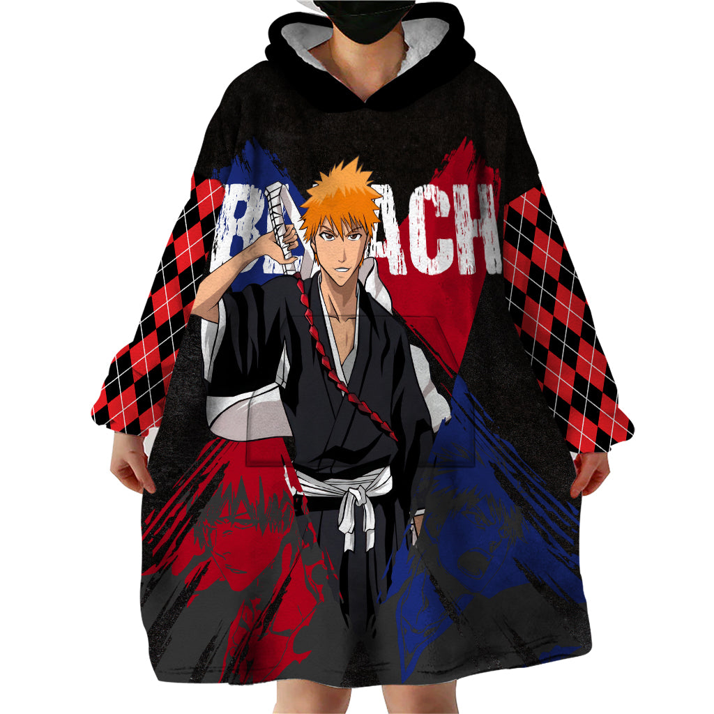 Ichigo Kurosaki Wearable Blanket Hoodie Anime Style