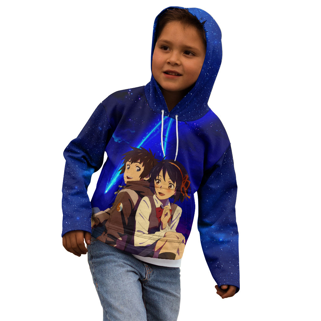 Your Name Movie Kid Hoodie Anime Mix Galaaxy Style