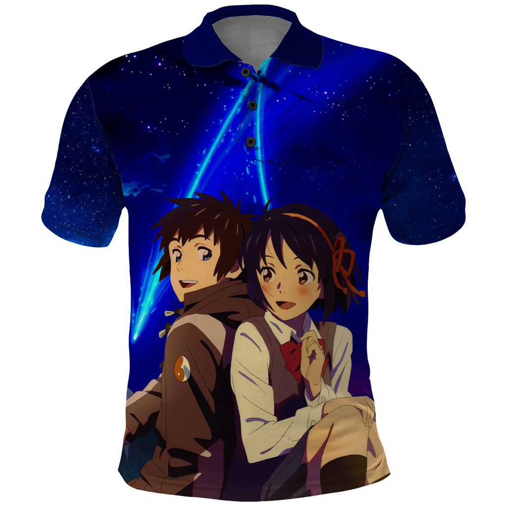 Your Name Movie Polo Shirt Anime Mix Galaaxy Style
