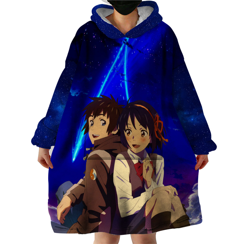 Your Name Movie Wearable Blanket Hoodie Anime Mix Galaaxy Style