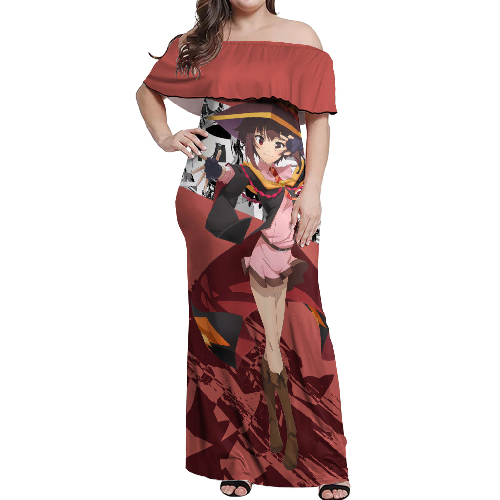Megumin - KonoSuba Off Shoulder Maxi Dress Anime Style