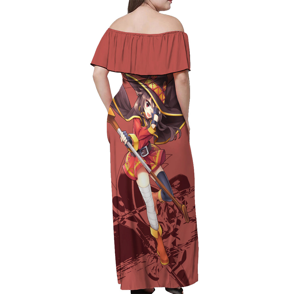 Megumin - KonoSuba Off Shoulder Maxi Dress Anime Style