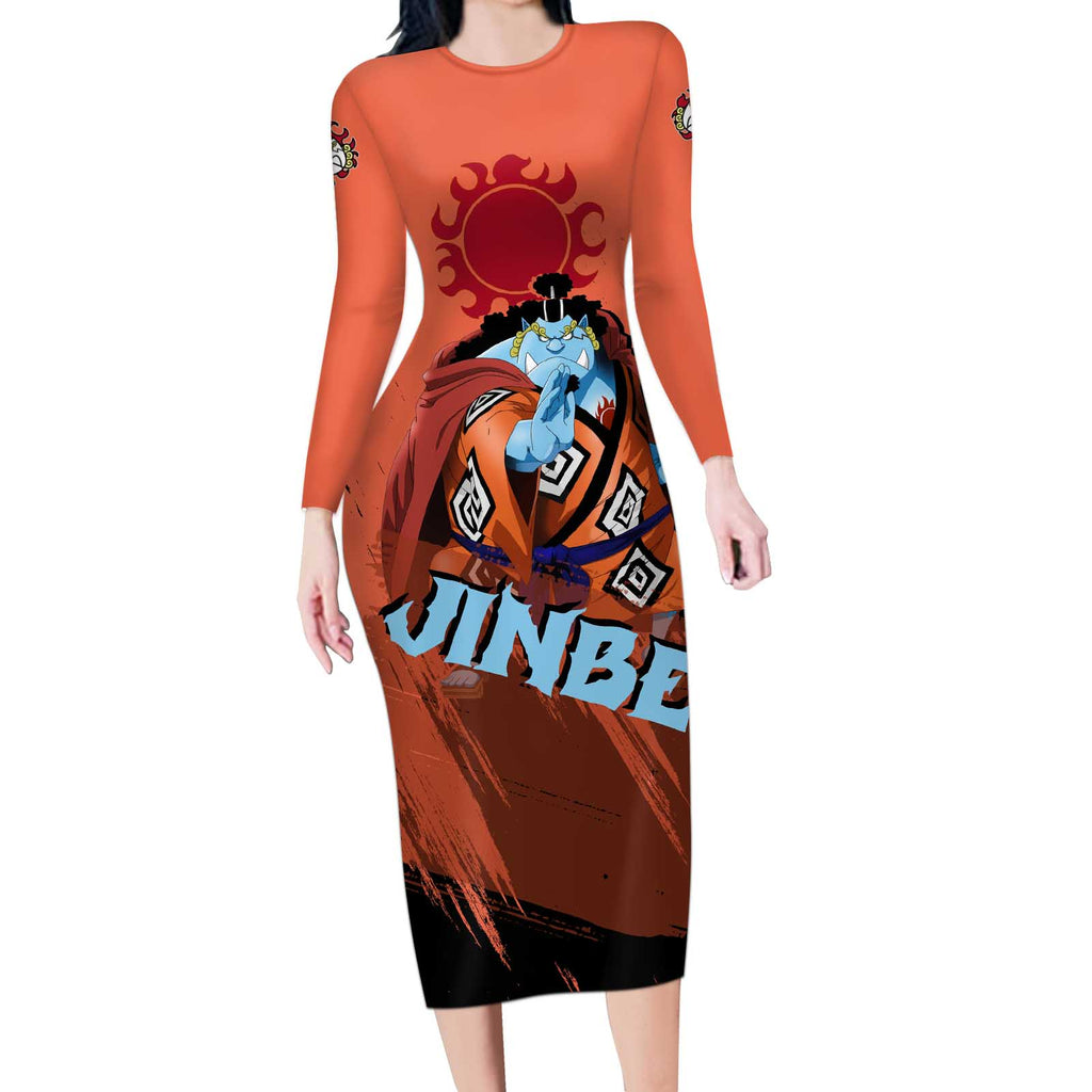 Jinbe - One Piece Long Sleeve Bodycon Dress Anime Style
