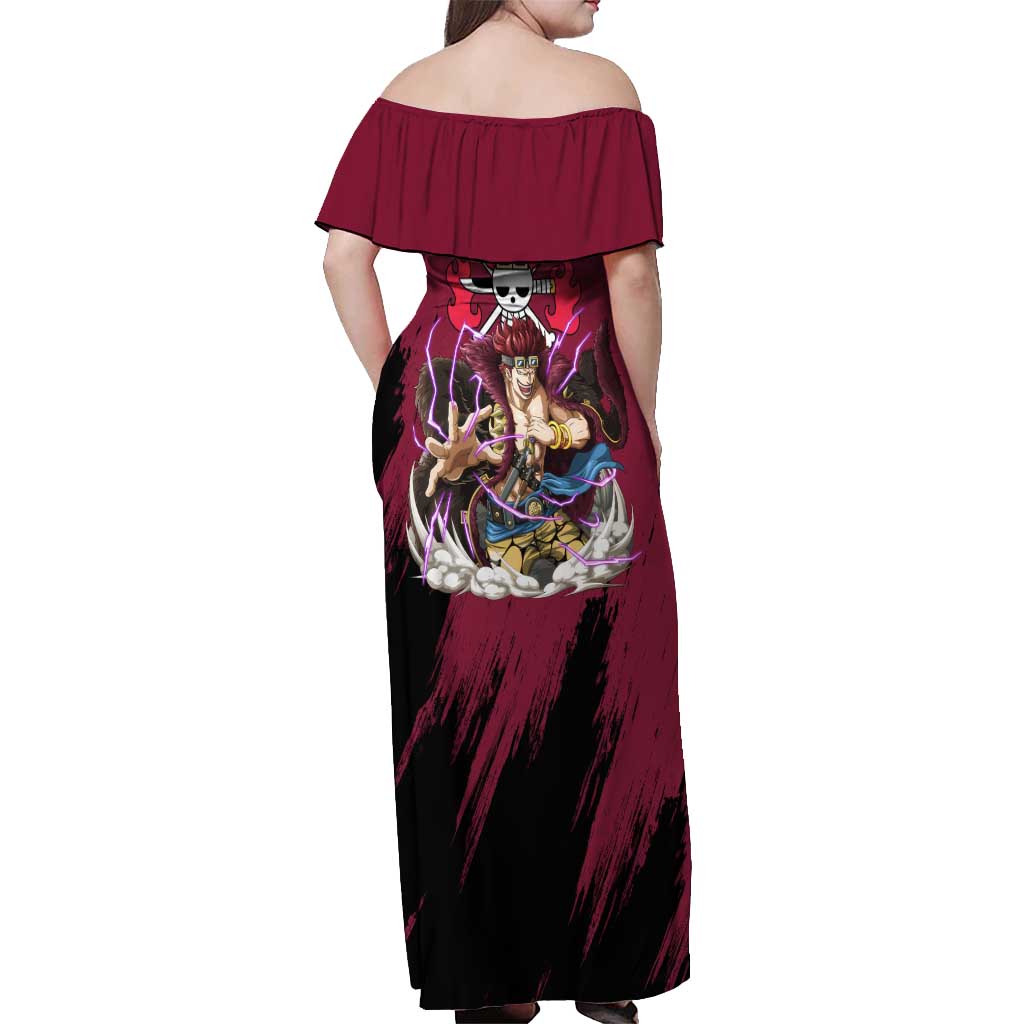 Eustass Kid - One Piece Off Shoulder Maxi Dress Anime Style