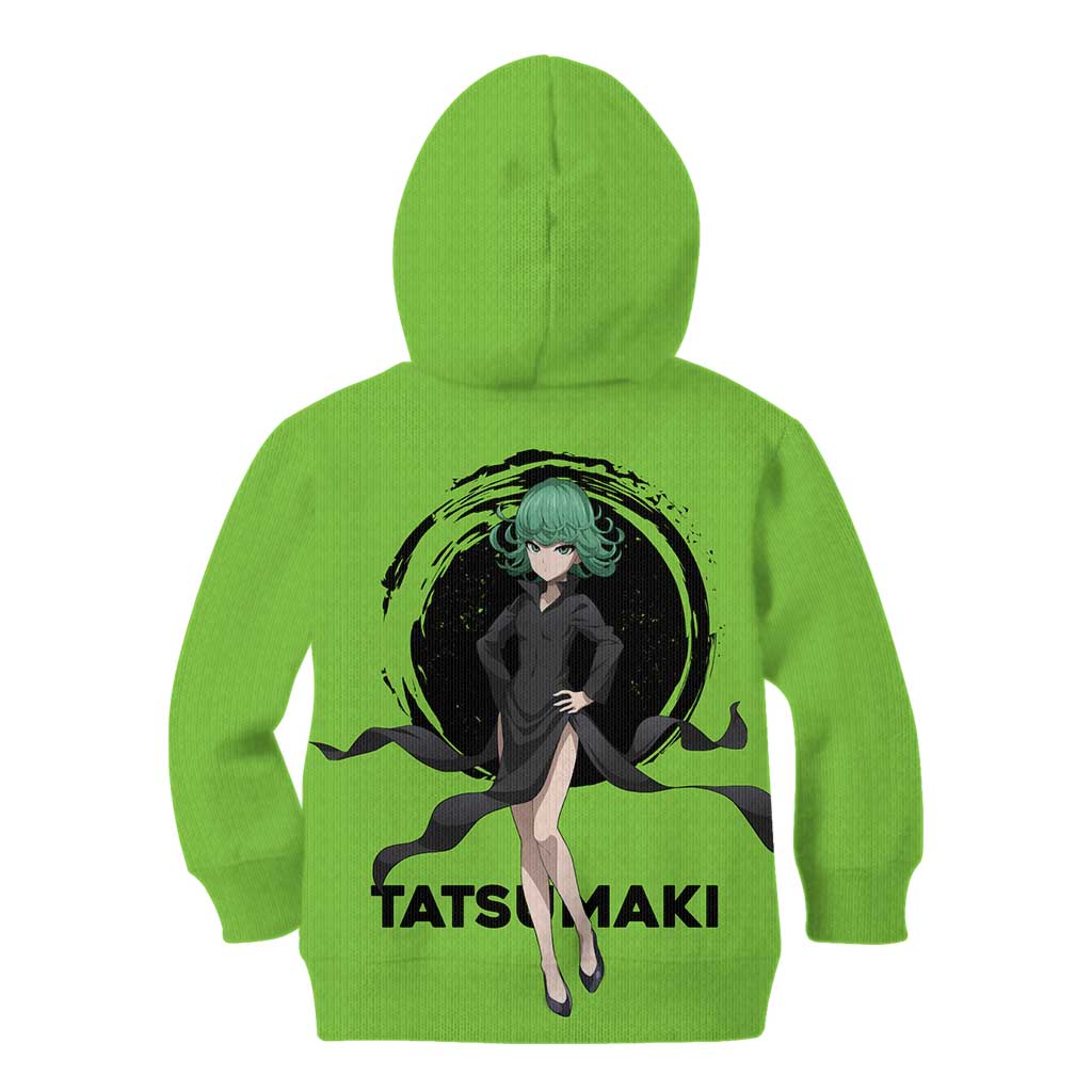 Tatsumaki - One Punch Man Kid Hoodie Anime Text Pattern Style