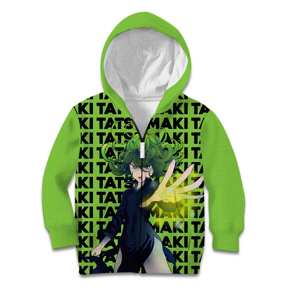 Tatsumaki - One Punch Man Kid Hoodie Anime Text Pattern Style