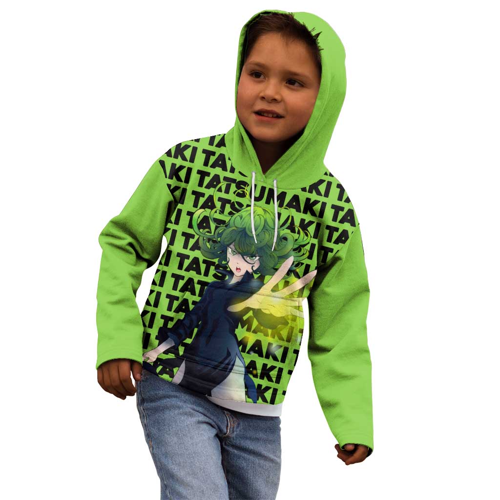 Tatsumaki - One Punch Man Kid Hoodie Anime Text Pattern Style
