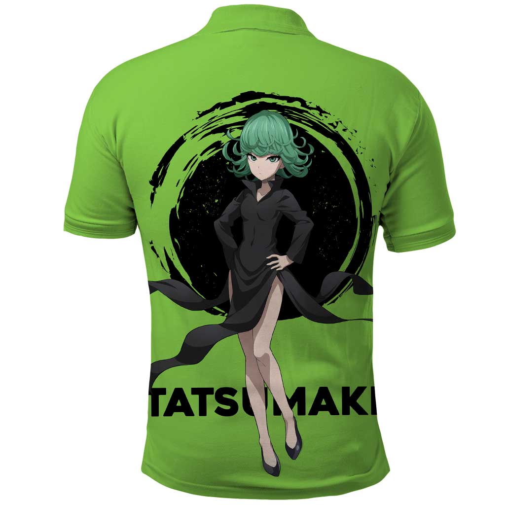 Tatsumaki - One Punch Man Polo Shirt Anime Text Pattern Style