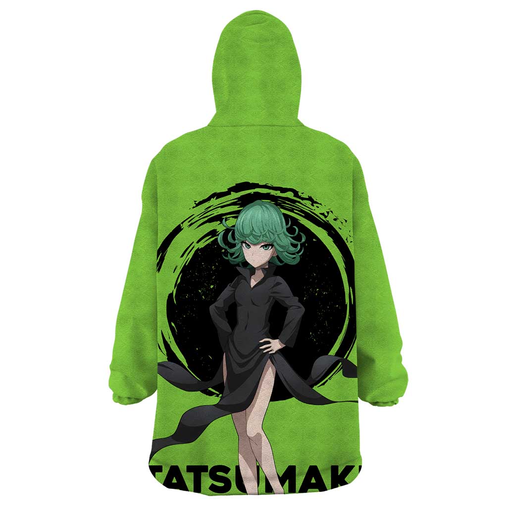 Tatsumaki - One Punch Man Wearable Blanket Hoodie Anime Text Pattern Style
