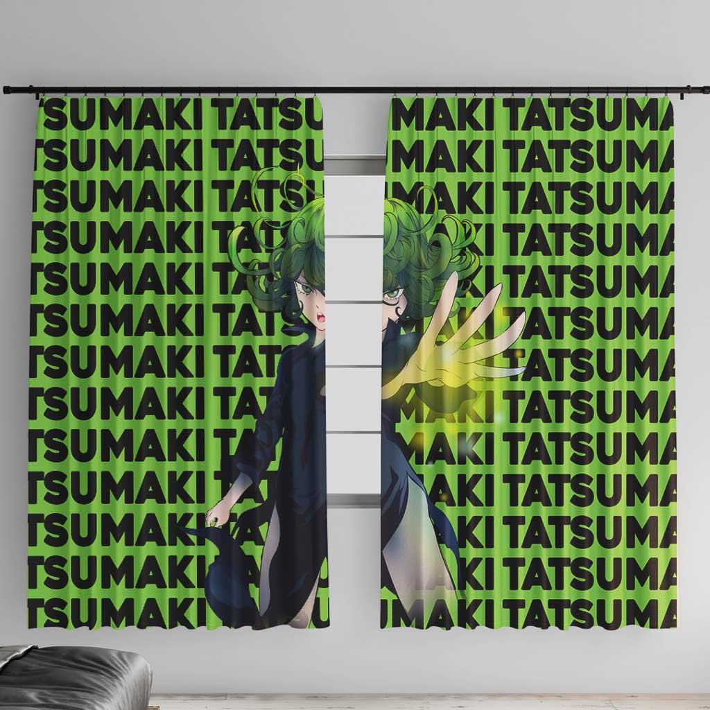 Tatsumaki - One Punch Man Window Curtain Anime Text Pattern Style