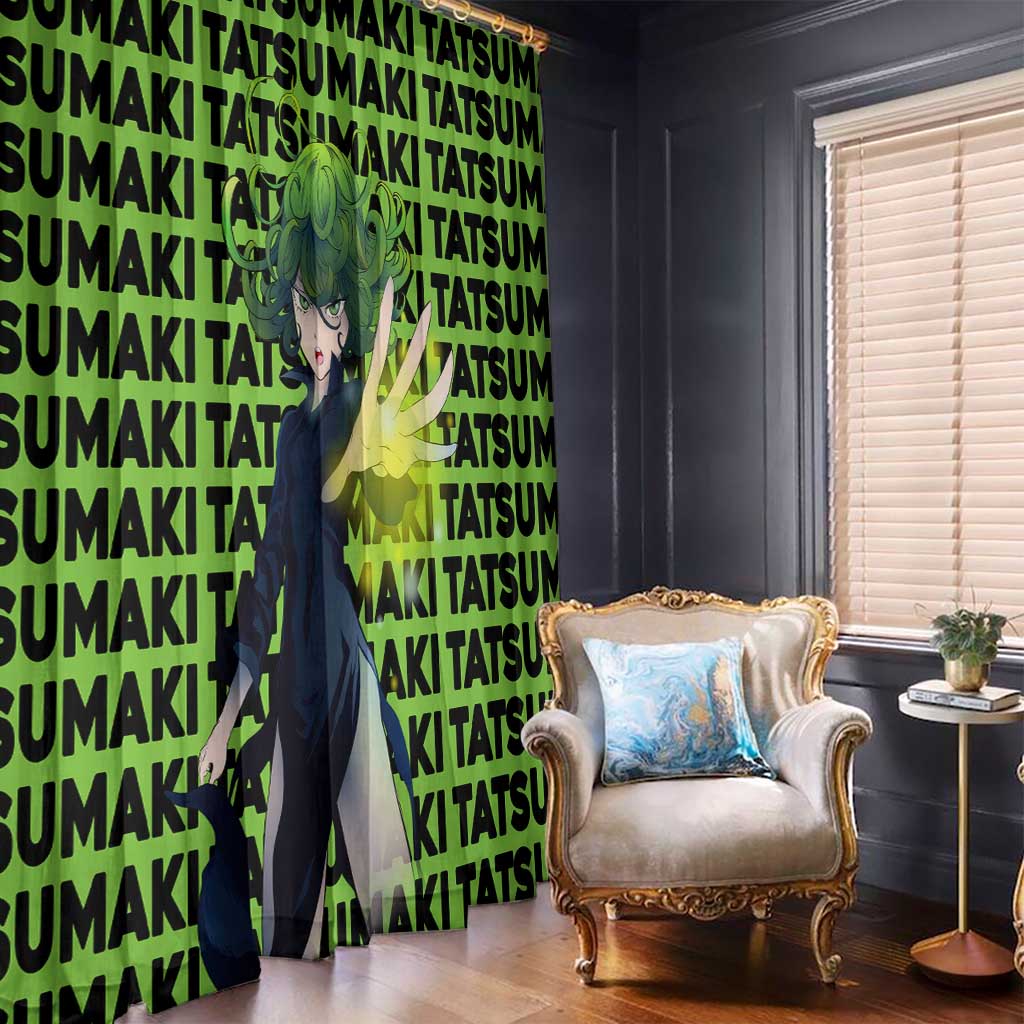 Tatsumaki - One Punch Man Window Curtain Anime Text Pattern Style