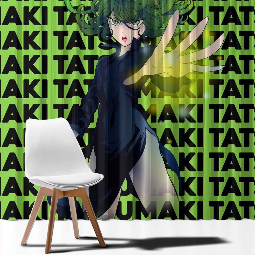 Tatsumaki - One Punch Man Window Curtain Anime Text Pattern Style