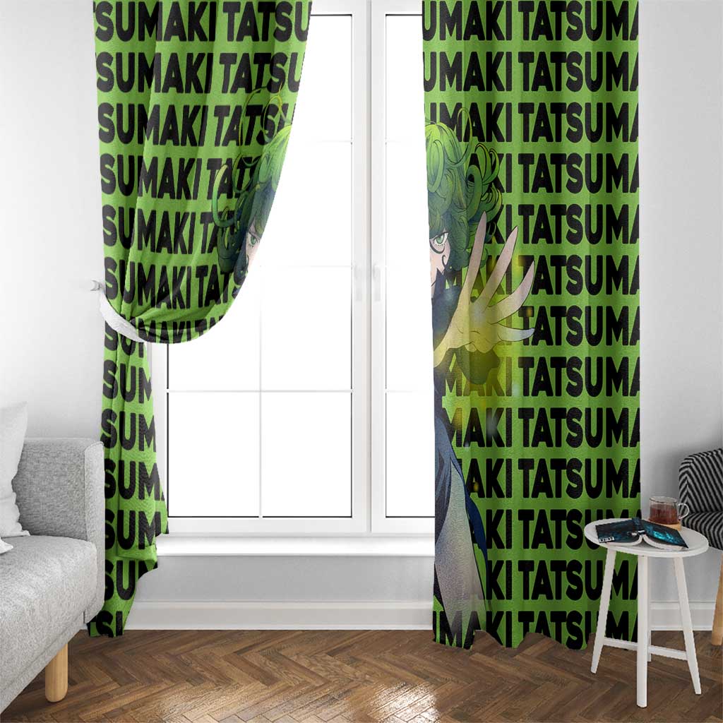 Tatsumaki - One Punch Man Window Curtain Anime Text Pattern Style