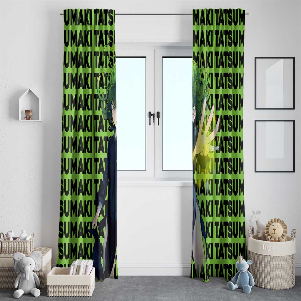 Tatsumaki - One Punch Man Window Curtain Anime Text Pattern Style