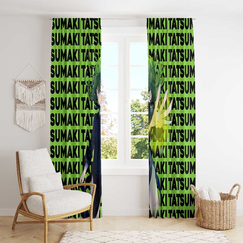 Tatsumaki - One Punch Man Window Curtain Anime Text Pattern Style