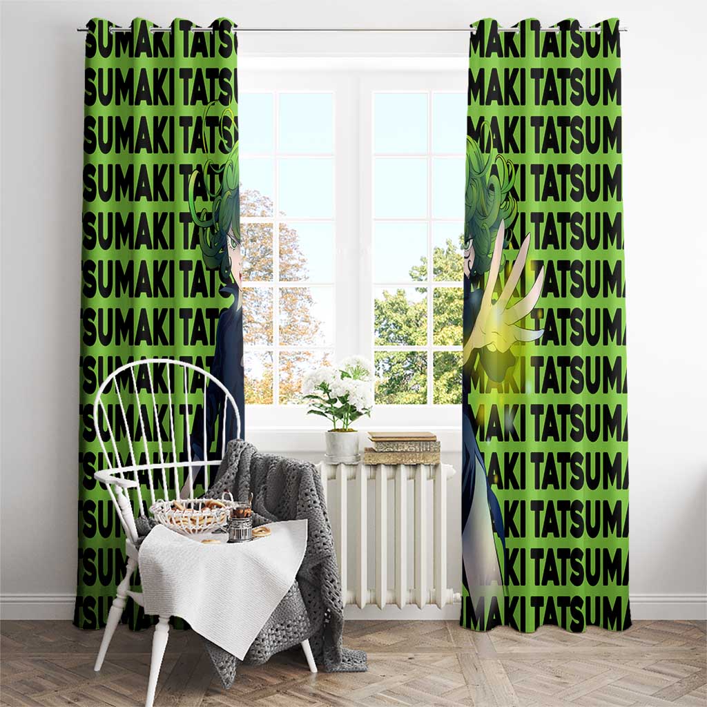 Tatsumaki - One Punch Man Window Curtain Anime Text Pattern Style