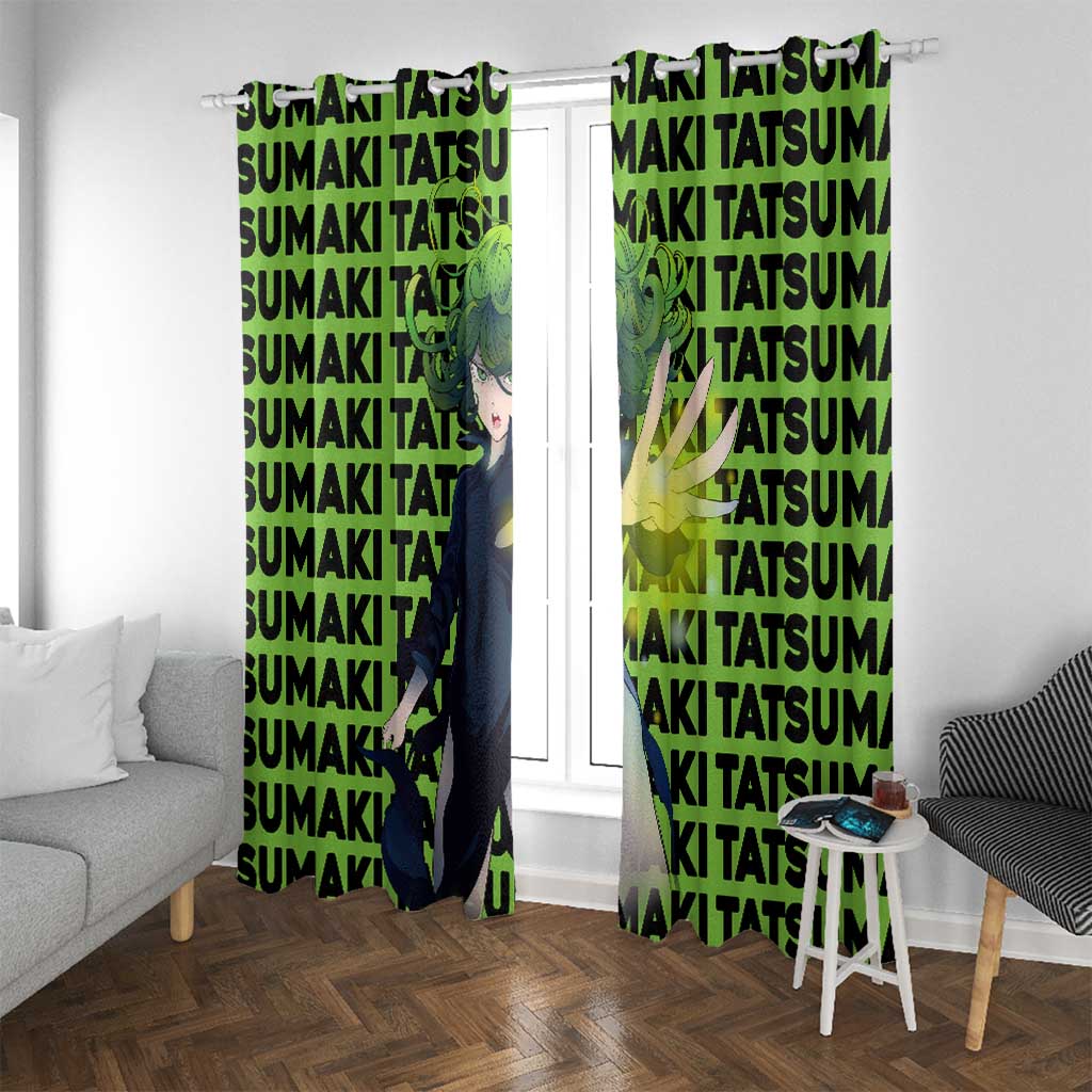 Tatsumaki - One Punch Man Window Curtain Anime Text Pattern Style