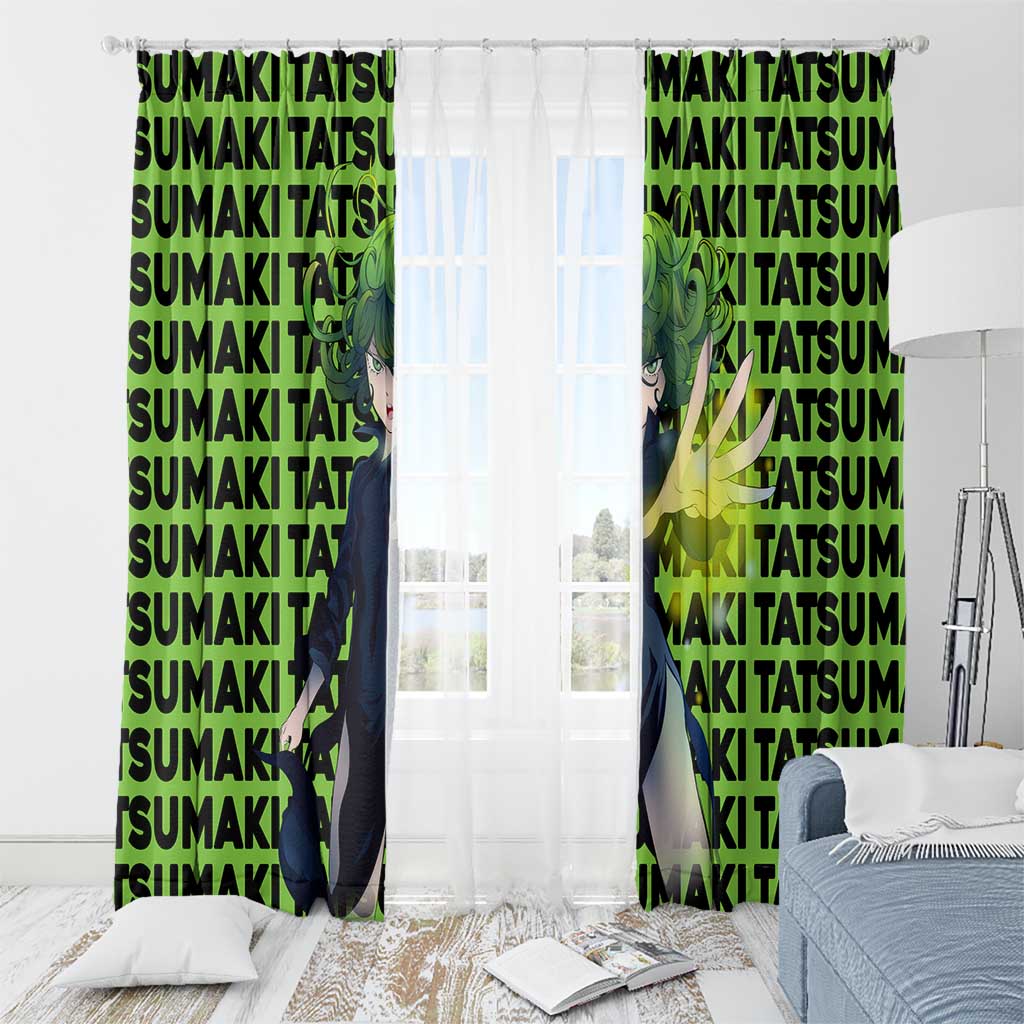 Tatsumaki - One Punch Man Window Curtain Anime Text Pattern Style