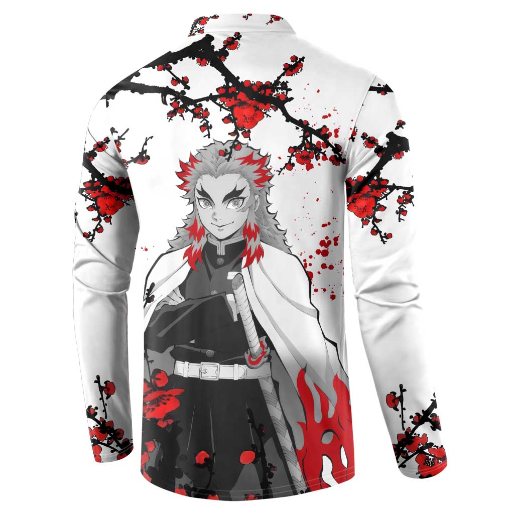 Kyojuro Rengoku - Demon Slayer Button Sweatshirt Anime Japan Style