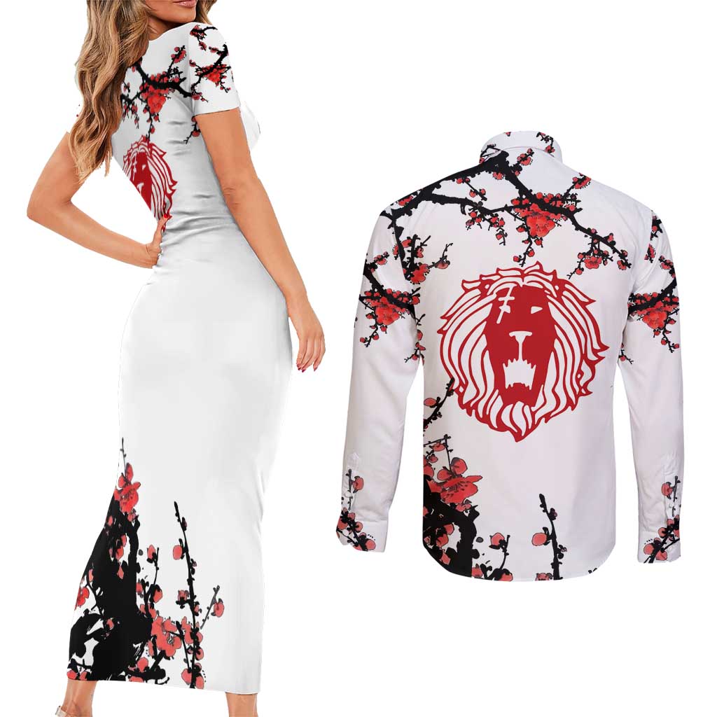 Escanor - Nanatsu no Taizai Couples Matching Short Sleeve Bodycon Dress and Long Sleeve Button Shirt Anime Japan Style