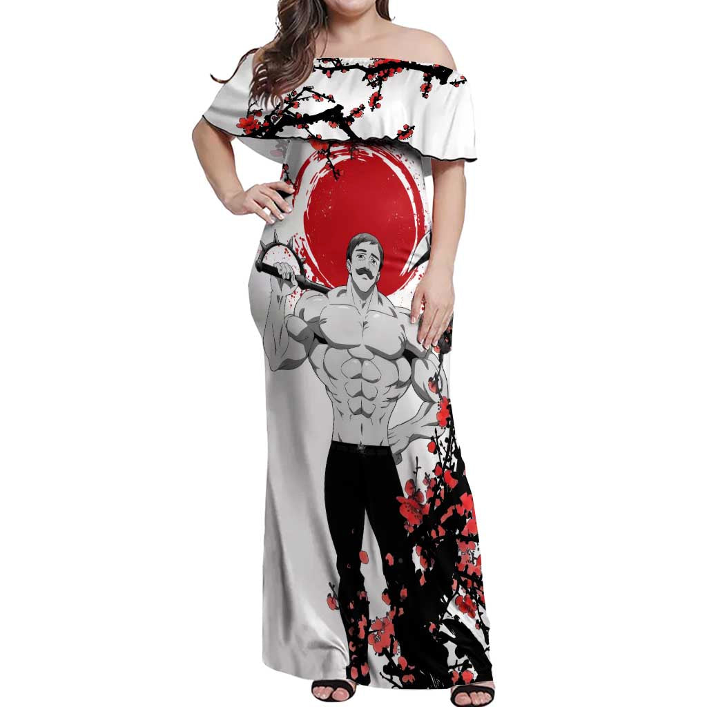 Escanor - Nanatsu no Taizai Off Shoulder Maxi Dress Anime Japan Style