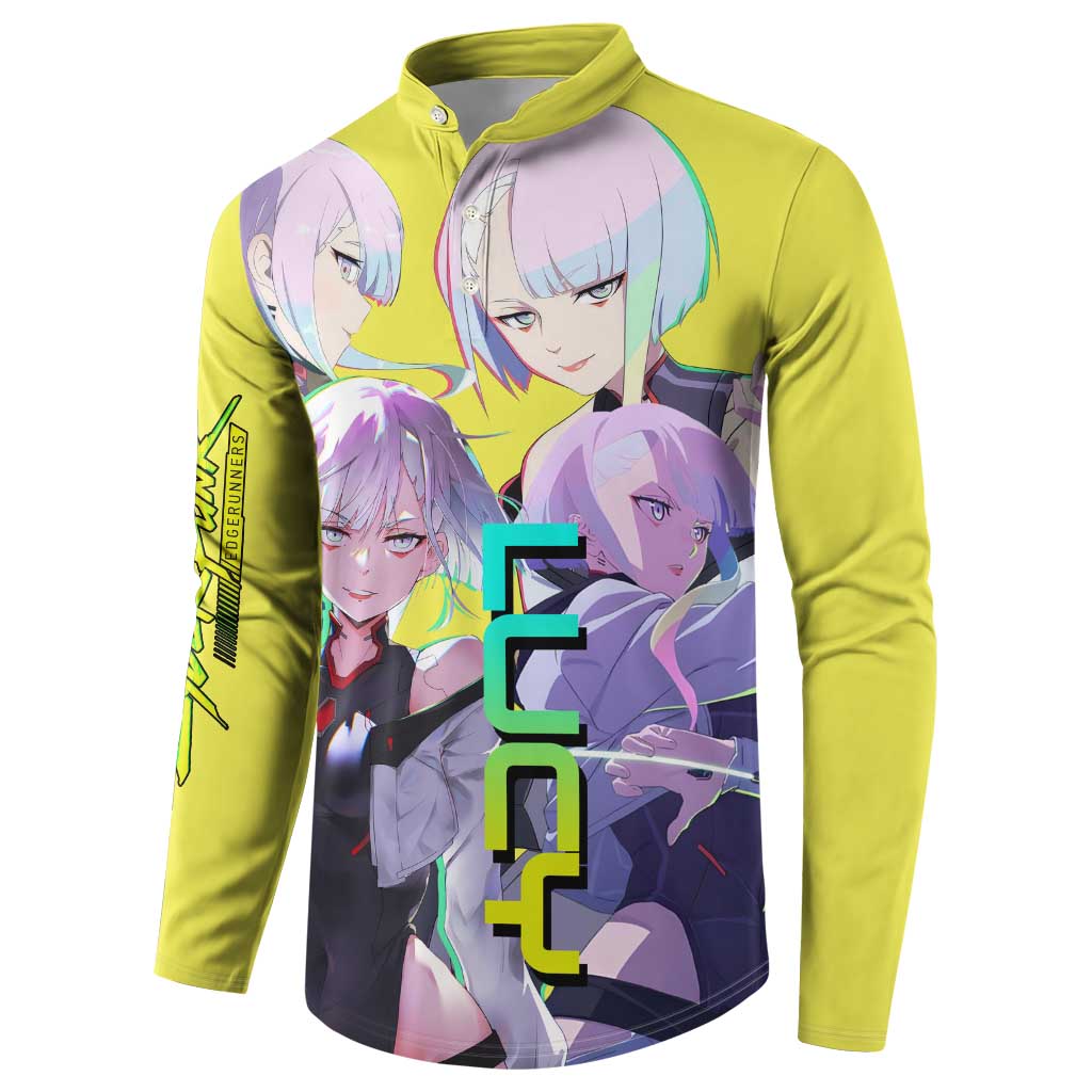 Lucy - CyperPunk Edgerunners Button Sweatshirt Anime Style