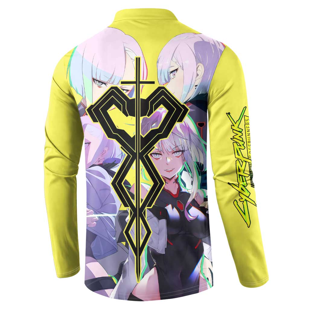 Lucy - CyperPunk Edgerunners Button Sweatshirt Anime Style