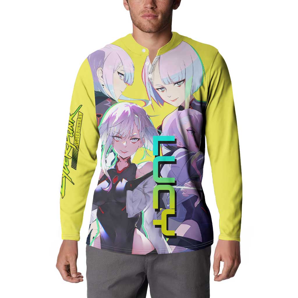 Lucy - CyperPunk Edgerunners Button Sweatshirt Anime Style